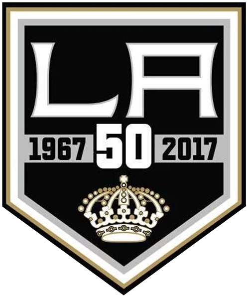 Los Angeles Kings 2017 Anniversary Logo fabric transfer